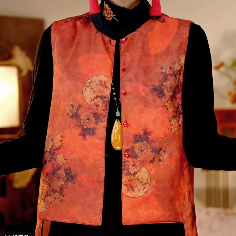 [丹霞]高定新中式双面穿四季无袖国风马甲AQ121701