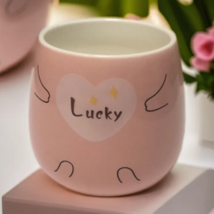 可爱陶瓷马克杯创意简约情侣水杯家用高颜值情侣水杯