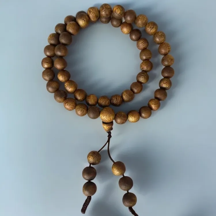 沉香莺歌绿奇楠沉香手串圆珠6mm双圈花果香佛珠电白沉香双11特价