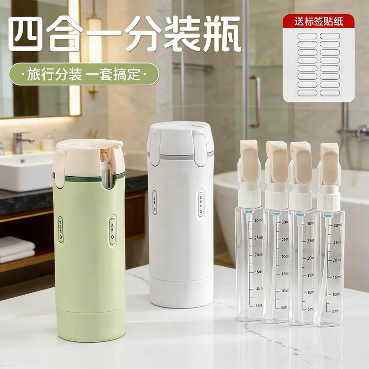 四合一!分装瓶! 旅行洗护化妆品洗发水沐浴露旅行洗护分装瓶商品图