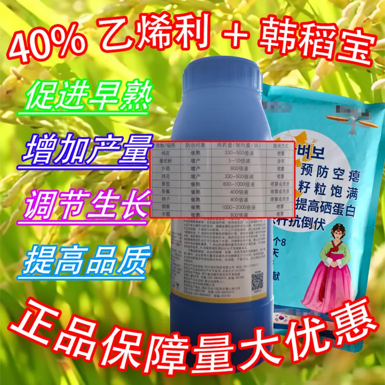 40%乙烯利韩稻宝促进早熟催熟增加产量水稻棉花番茄