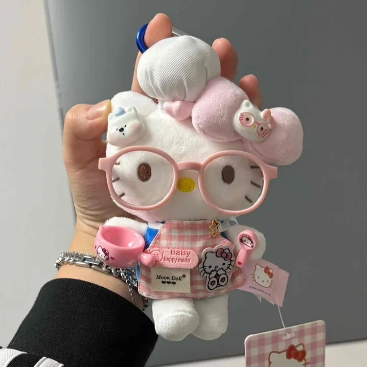 正版HelloKitty甜品师kt挂件三丽鸥毛绒包挂玩偶送朋友生日礼物