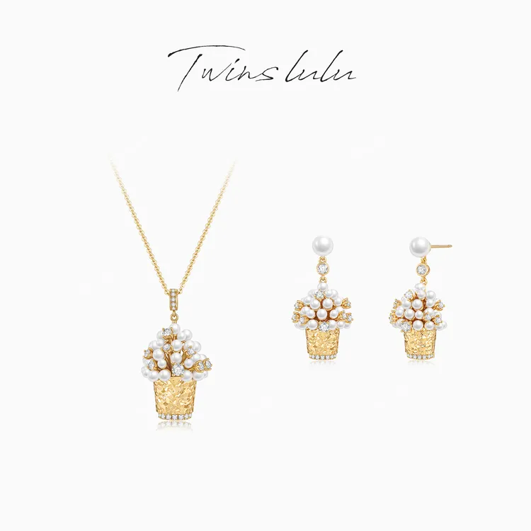 TWINS LULU 【花篮】新年款 轻奢时尚简约精致圆形项链TSJ7779