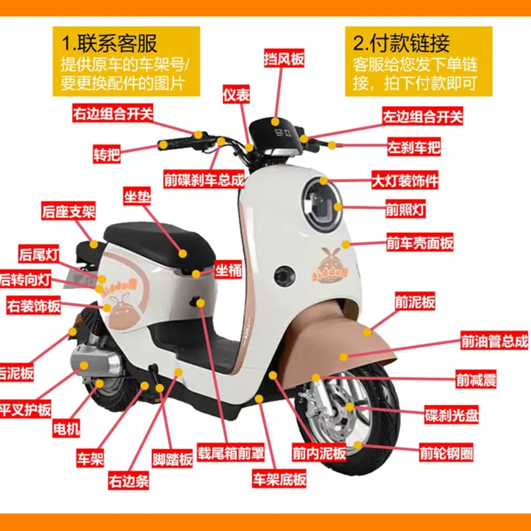立马爱玛小牛电动车原装配件前围前挡泥板原车正品全车型配件大全