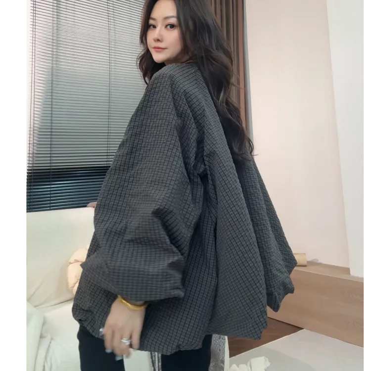 museguhui/木色古汇91853#休闲百搭设计款泡泡袖气质外套