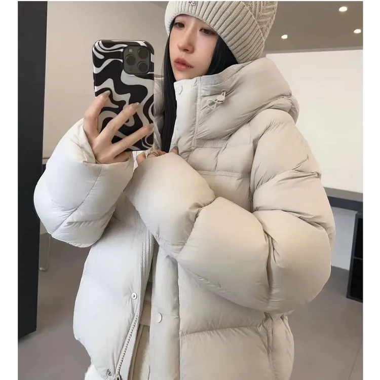 LOFENI新国标云感泡芙短款零压90白鸭绒羽绒服厚冬-GAO