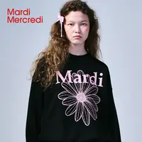 Mardi Mercredi【流光风】雏菊印花圆领卫衣时尚百搭BZ