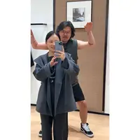 YM 879 羊毛大衣黑色时尚毛呢设计师双面呢翻领秋冬
