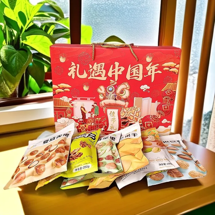 新年坚果高档礼盒送礼送长辈走亲戚年货干果零食大礼包团购批发