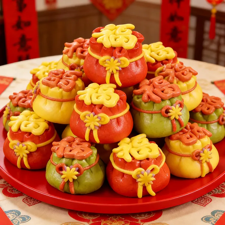 【真材实料】福袋馒头代餐主食健康新鲜速食速冻果蔬卡通造型山东