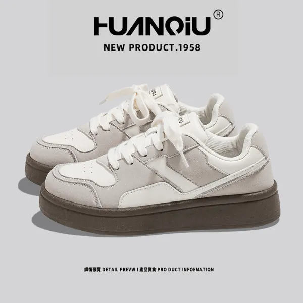 环球厚底小白鞋女2025春季新款爆款ins潮百搭韩系小众不撞款板