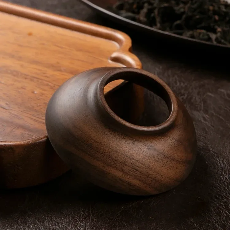 实木投茶器【高端茶器】茶漏整木投茶器漏斗茶叶导入壶取茶器茶道