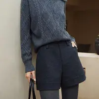 成人常规款短裤短款学院风阔腿裤女士高腰休闲韩版SX285441