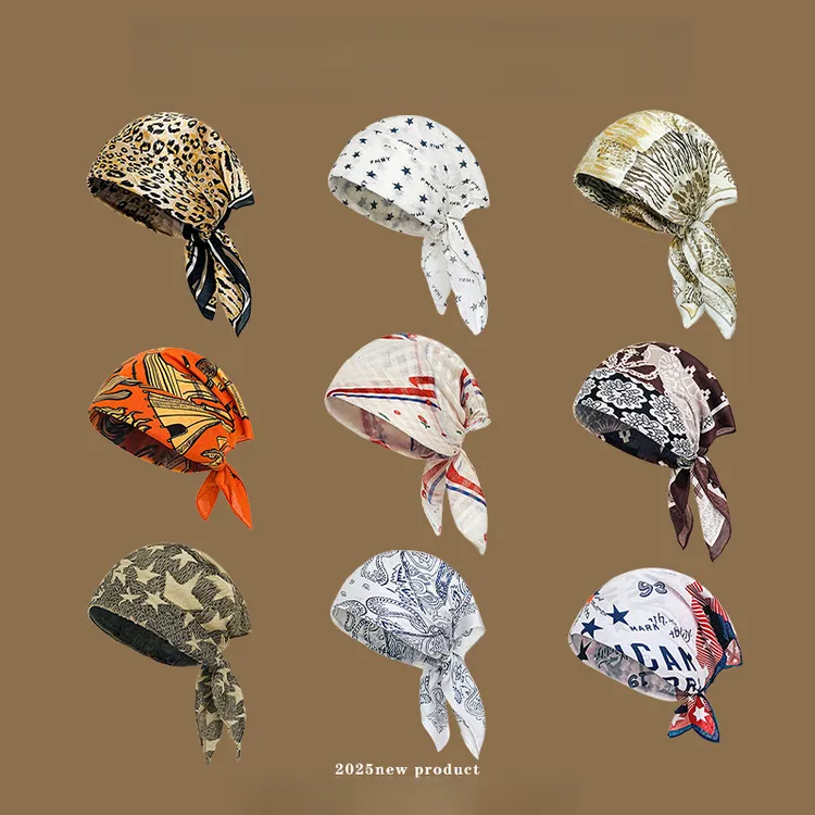 美式街头风复古包头巾女夏季透气甜酷辣妹嘻哈y2k亚文化三角巾潮