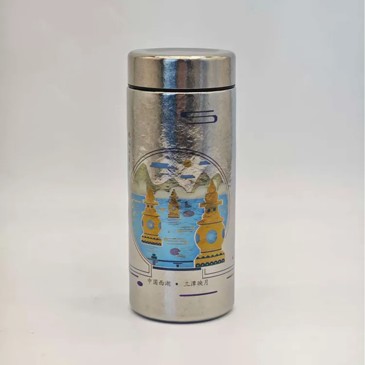 【工艺全新升级】全飞秒无墨彩绘纯钛口袋直杯小巧便携双层保温杯