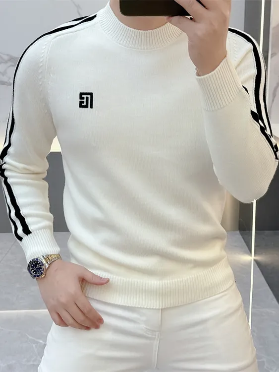 男士毛衣2025秋冬新款欧版男士轻奢高品质潮流针织衫套头圆领5089