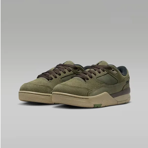 NIKE/耐克女大童 橄榄绿 AJ FLIGHT（GS）低帮休闲福来鞋HF3333-202