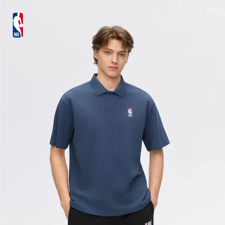 【新品】NBA官方夏季透气商务通勤纯色百搭上衣短袖Polo衫