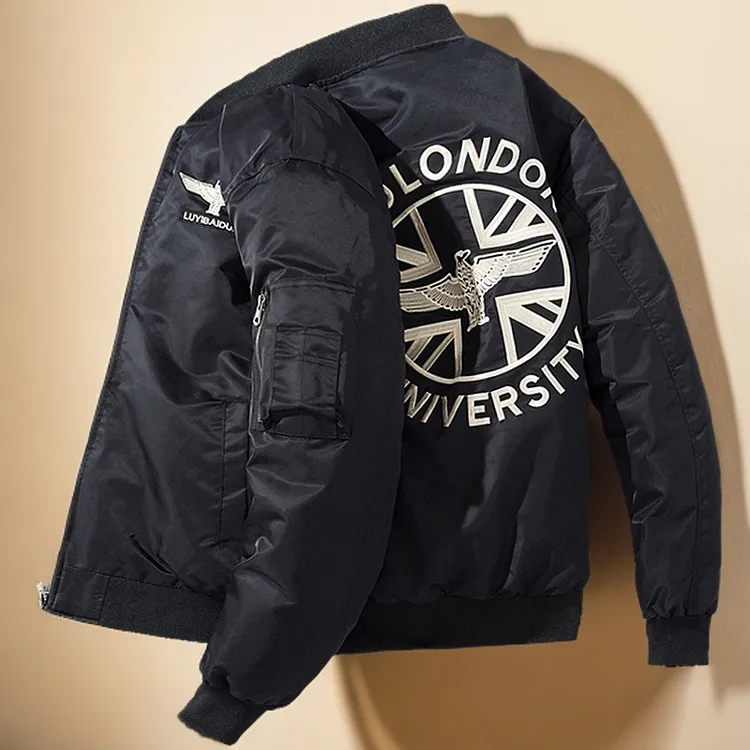 MODEK KODEK美式休闲刺绣棒球服外套男春秋季潮流宽松飞行员夹克