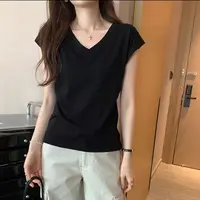 8959-VV（黑色）莫代尔蝙蝠袖面膜T