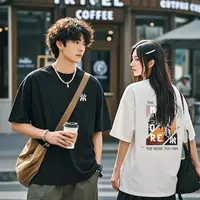 【品牌正品】夏季时尚百搭圆领T恤上衣男女同款情侣休闲短袖-254