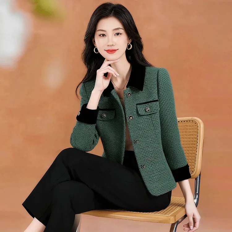 春秋款外套女2025新款爆款洋气中年妈妈显年轻小个子开衫休闲夹克