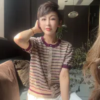 【翠影婆娑】针织开衫女镂空上衣复古休闲夏季短袖薄款衣服MG8109