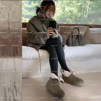 【花花菜】‘有腔调’ 冬装新款沙洗渲染毛翻领短款休闲棉服