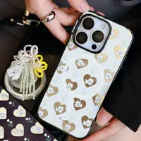 肉肉酱爱心郁金香镜面超薄裸感苹果磁吸手机壳16/15/14简约卡通女