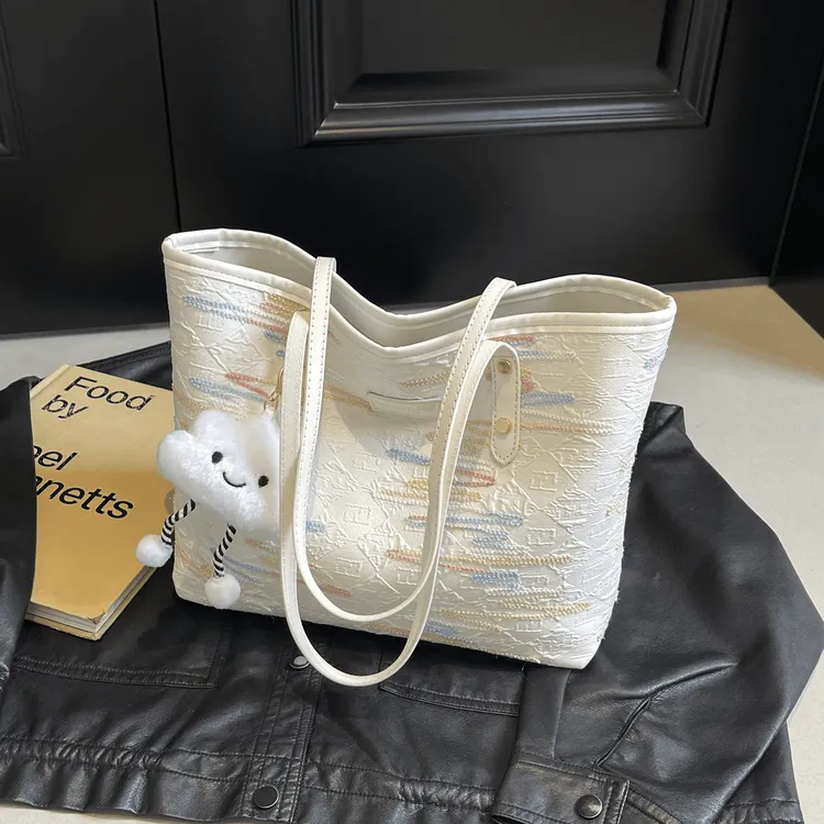 大容量包包女2025新款韩版时尚洋气ins单肩托特包大学生上课大包