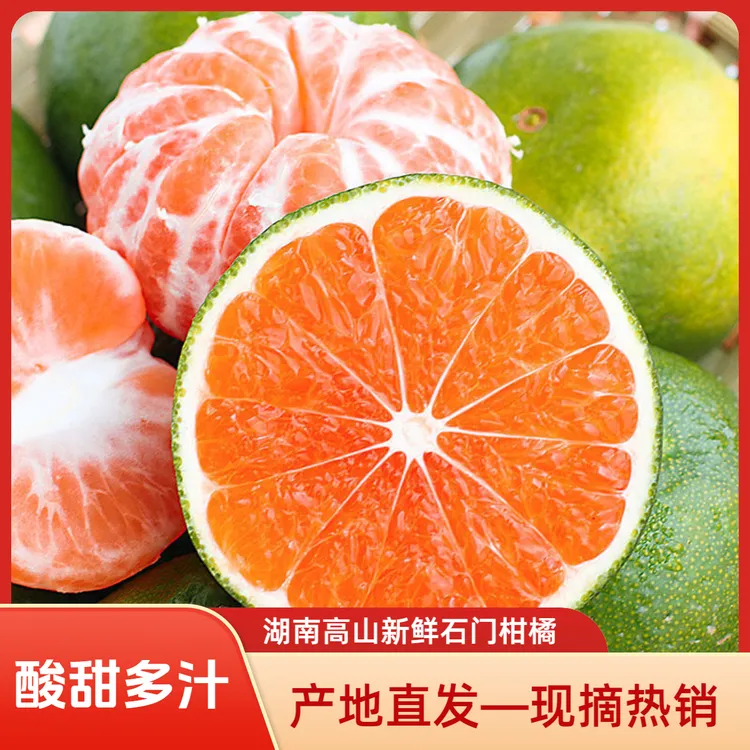 现摘成熟高山无籽石门柑橘蜜橘酸甜多汁薄皮新鲜孕妇水果