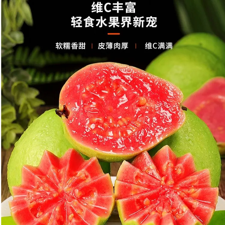 (冰淇淋口感)现摘奶油红心芭乐白心番石榴双拼芭乐正宗