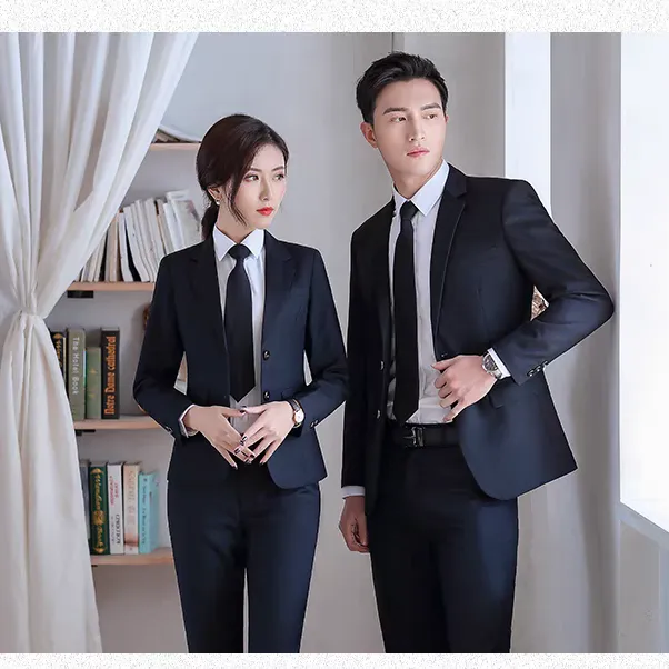 职业黑色加绒西装外套女春秋冬加厚正装面试气质工作服