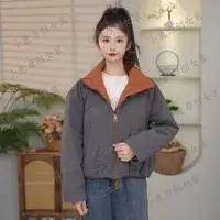 2025立领拼接撞色棉服冬季新款休闲百搭时尚棉衣外套