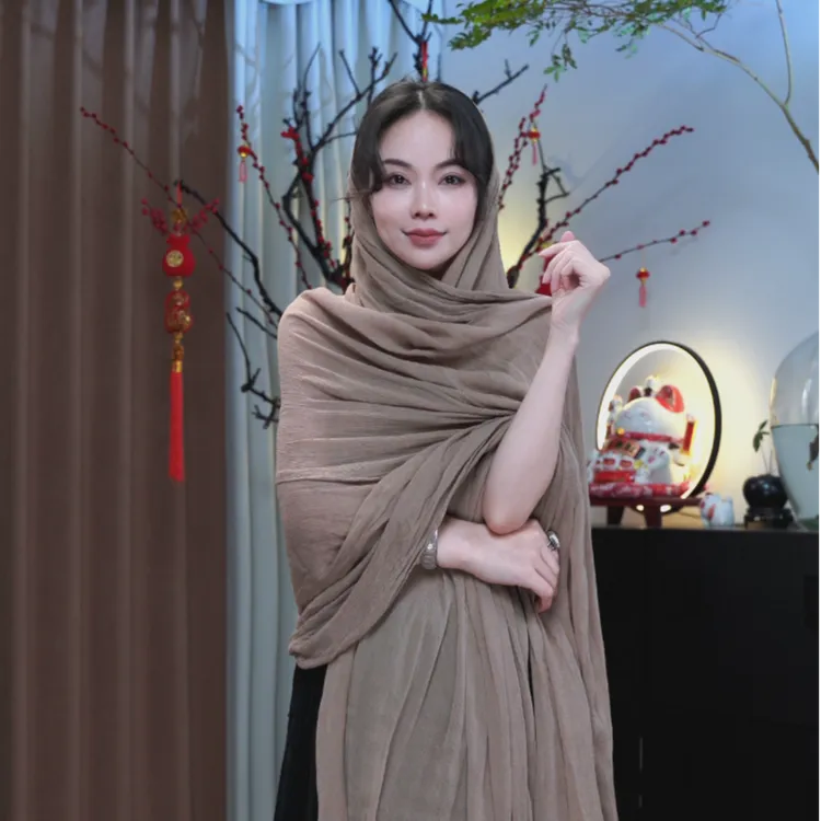 知否（芬芳）丝麻围巾加长