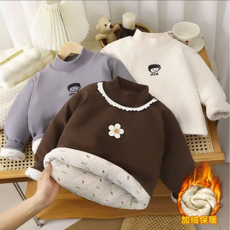 T【现货三层夹棉温变保暖】T冬季男女童内穿小棉袄保暖加厚保暖