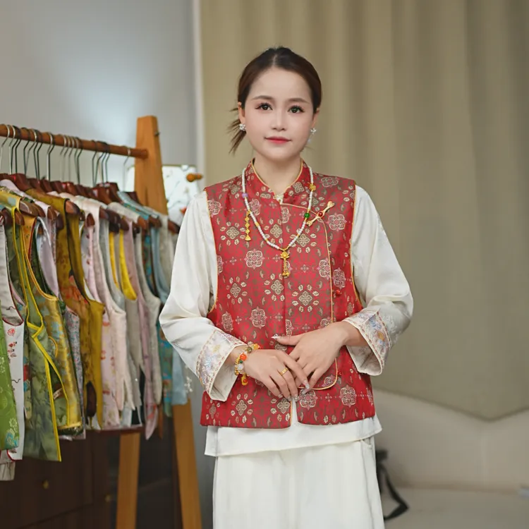 CHUNTIAN/椿锦新中式【满江红】新中式宋锦提花国风马甲