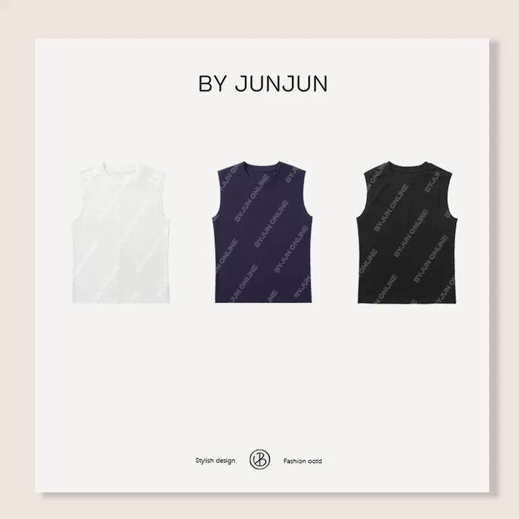 ByJunjun【人手背心】爆显瘦超弹遮副乳优可丝螺纹背心