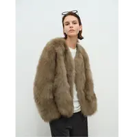 MSBEAST晕染霜色狐狸毛坎毛外套丨冬日霜华 