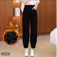 【加绒加厚】休闲卫裤秋冬保暖宽松显瘦束脚哈伦裤23051#