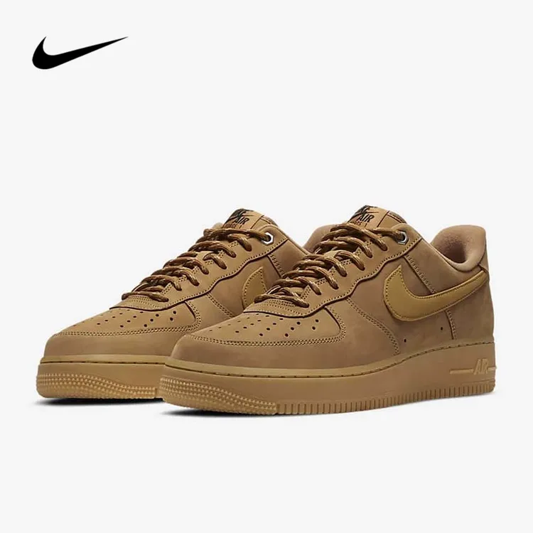 NIKE/耐克男女鞋AIR FORCE 1小麦色空军一号运动复古透气潮流板鞋