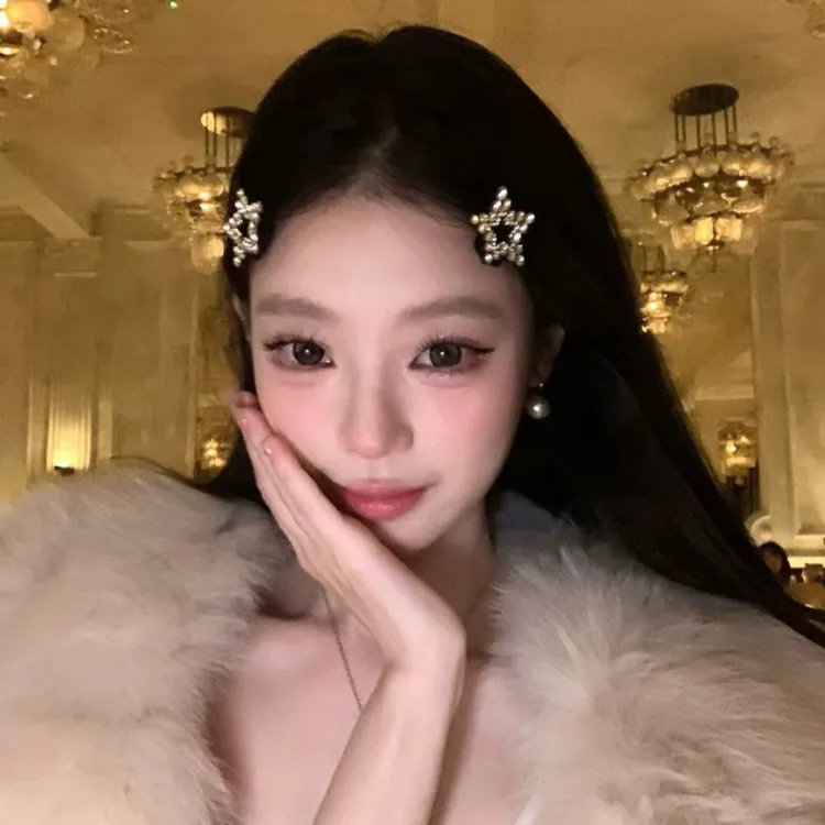 满锆镂空星星发夹女高级感bb夹侧边夹碎发刘海夹发饰发卡夹子