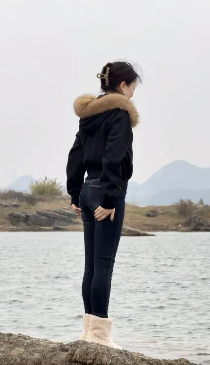 时尚小脚裤牛仔裤小脚弹力休闲加绒裤子高弹女高腰