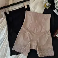 【两条装】高腰收腹裤收肚子安全裤女蕾丝防走光打底短裤束腰-0321