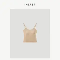 i-EAST 微醺甜巧~简约蕾丝显瘦带胸垫美背背心-6C PS8839
