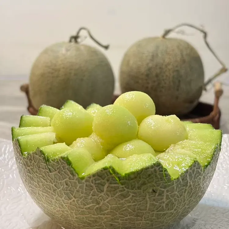 冰淇淋网纹蜜瓜新鲜应季水果玫珑蜜瓜绿色哈密瓜软糯香甜玲珑瓜
