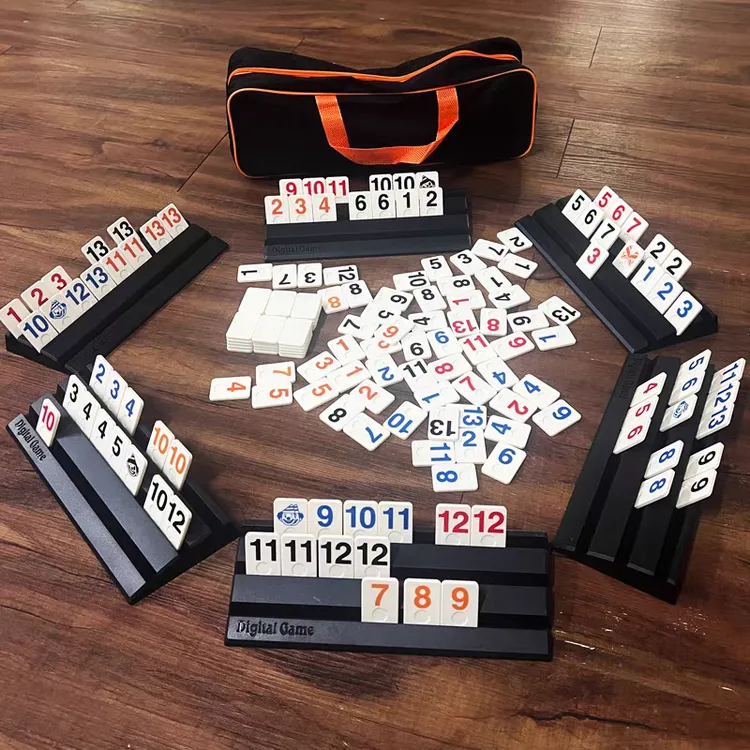 收纳袋装以色列数字麻将游戏棋成人休闲聚会2-4-6人版桌游卡牌