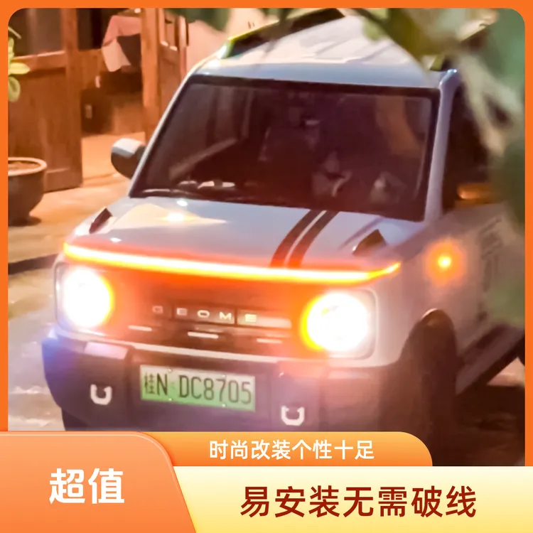 熊猫系列机盖灯贯穿式流水启动扫描带转向灯骑士卡丁耐力熊元气熊