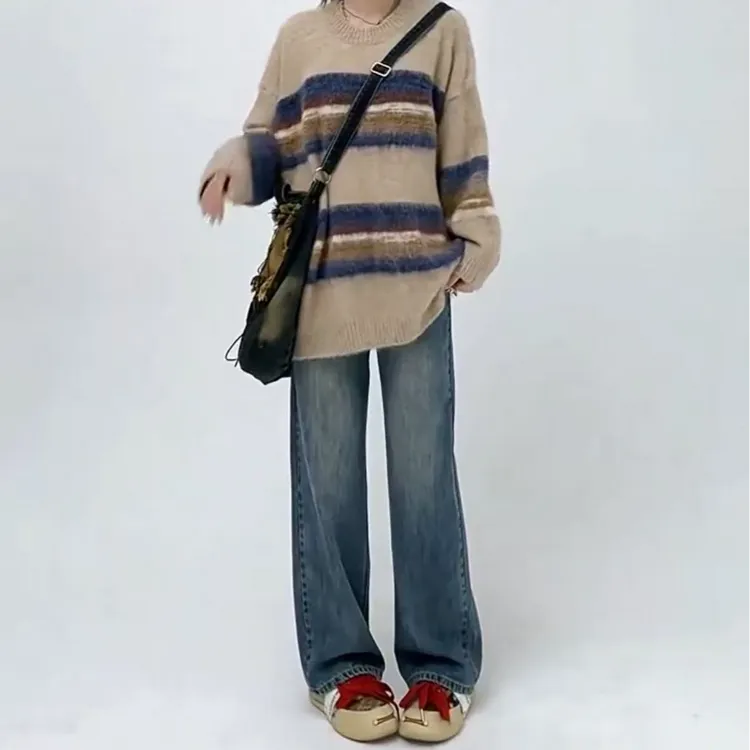 孕妇裤子春秋款外穿秋季牛仔裤2025新款秋冬小个子直筒阔腿裤
