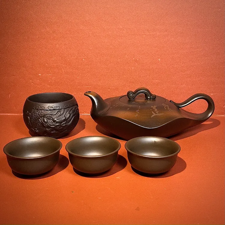 紫陶水云间爱莲凤鸣壶商品图